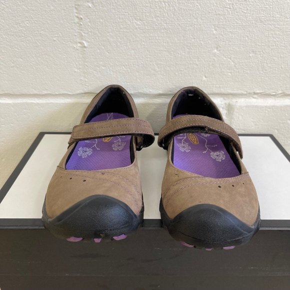 Keen Shoes - Keen Womens Brown Black Nubuck Leather Mary Janes Flats Round Toe US 5 / EU 38